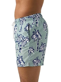 Printed Drawstring Swim Shorts
