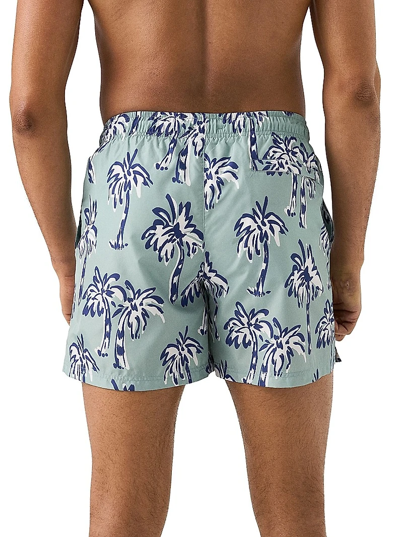 Printed Drawstring Swim Shorts