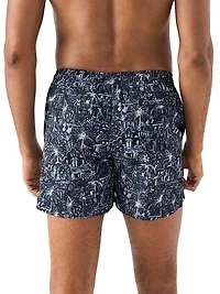 Printed Drawstring Swim Shorts