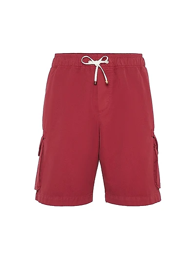 Bermuda Shorts Twisted Cotton Gabardine