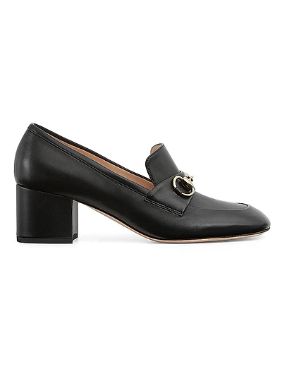 Lady 55MM Leather Block-Heel Pumps