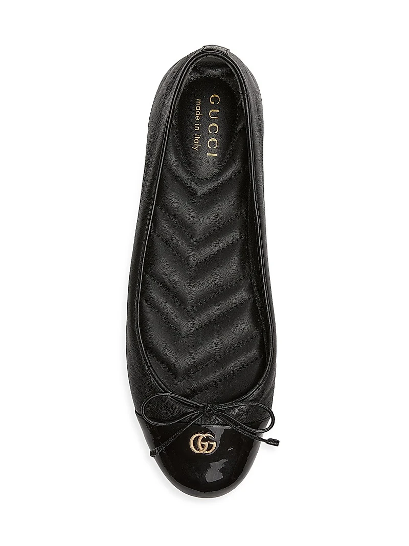 GG Leather Ballet Flats