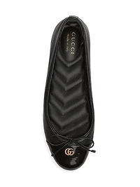 GG Leather Ballet Flats