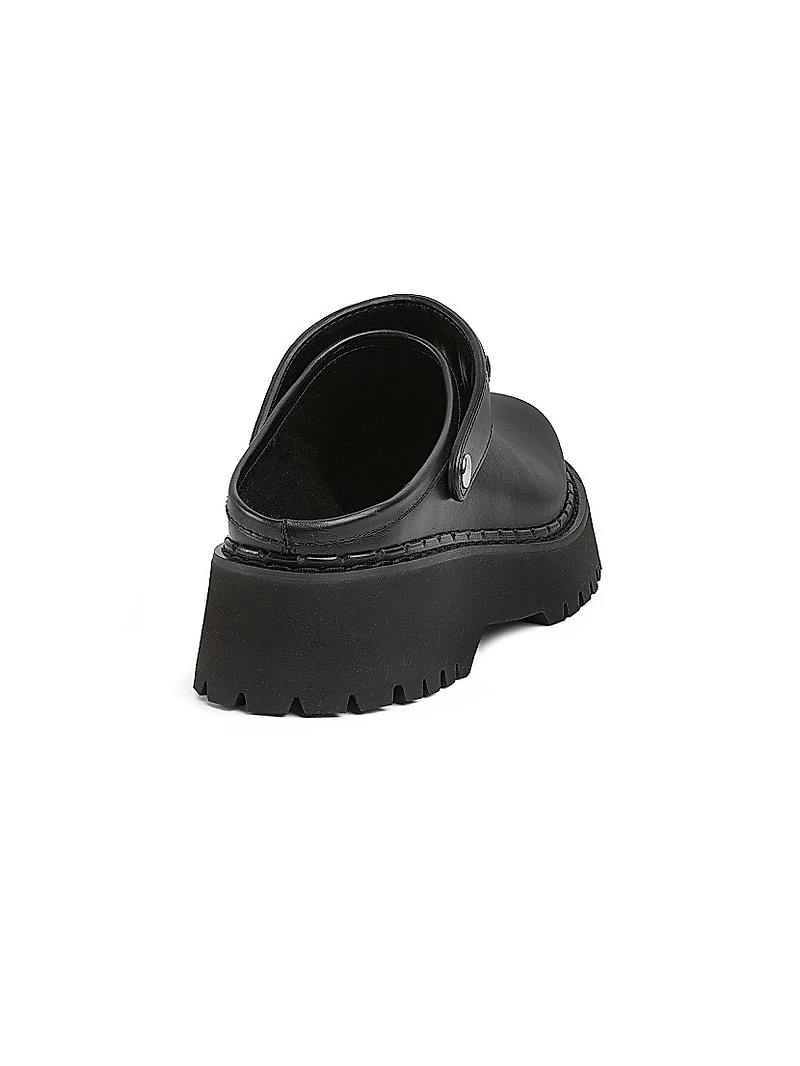 Leather Horsebit Mules