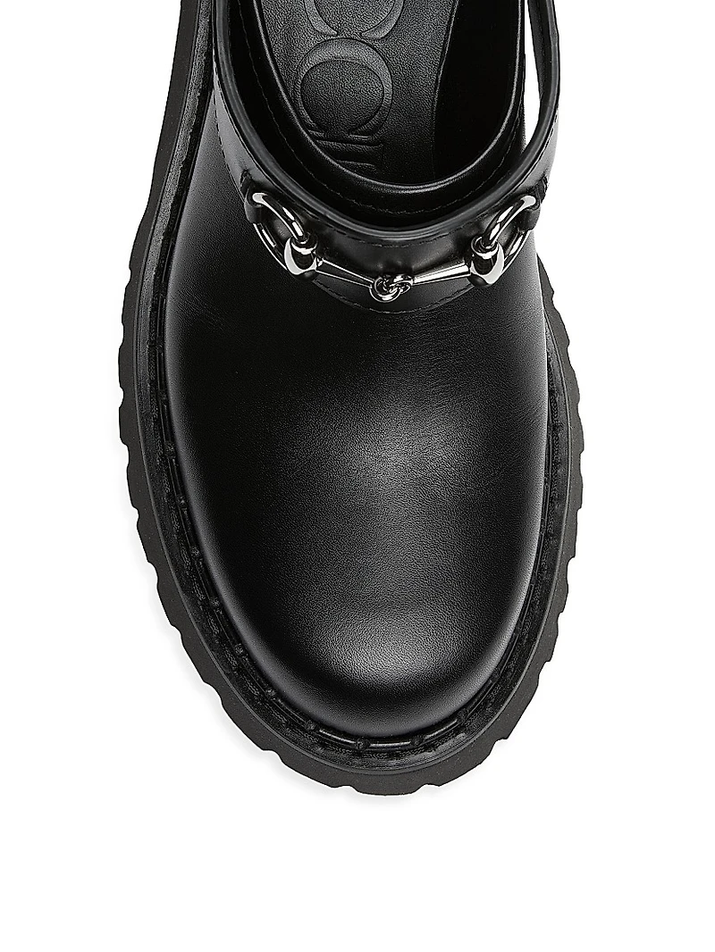 Leather Horsebit Mules