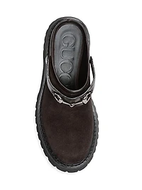 Suede Lug Sole Mules