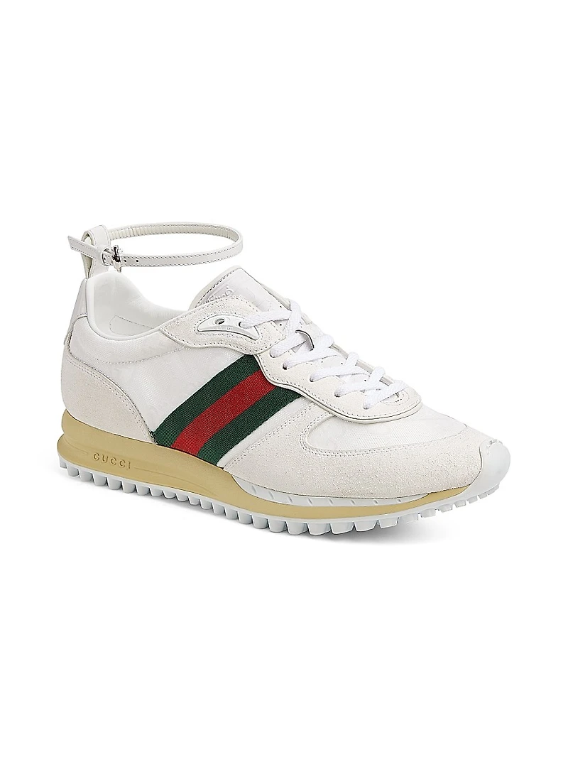 Re-Motion GG Canvas & Suede Sneakers