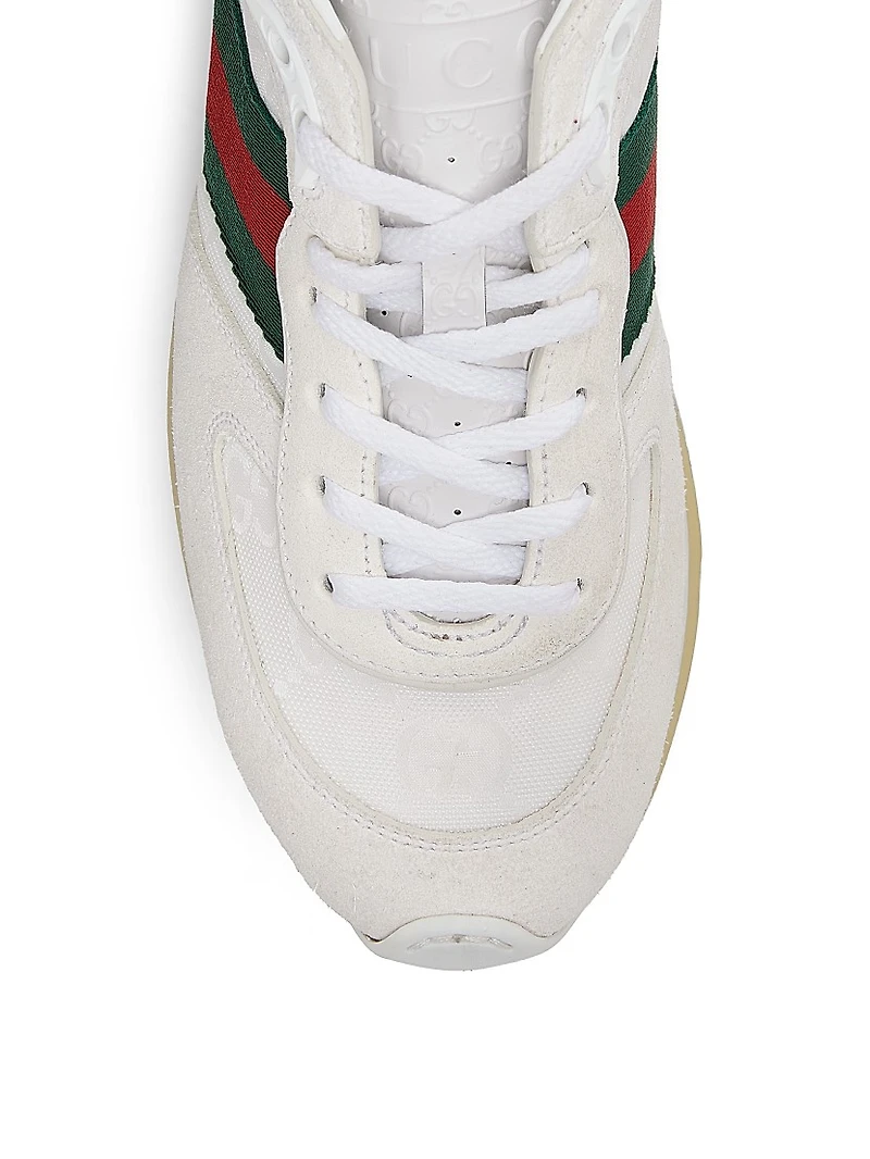 Re-Motion GG Canvas & Suede Sneakers