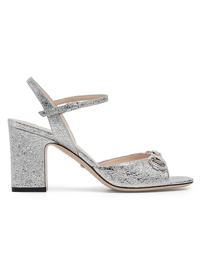 Lady Horsebit Metallic Sandals