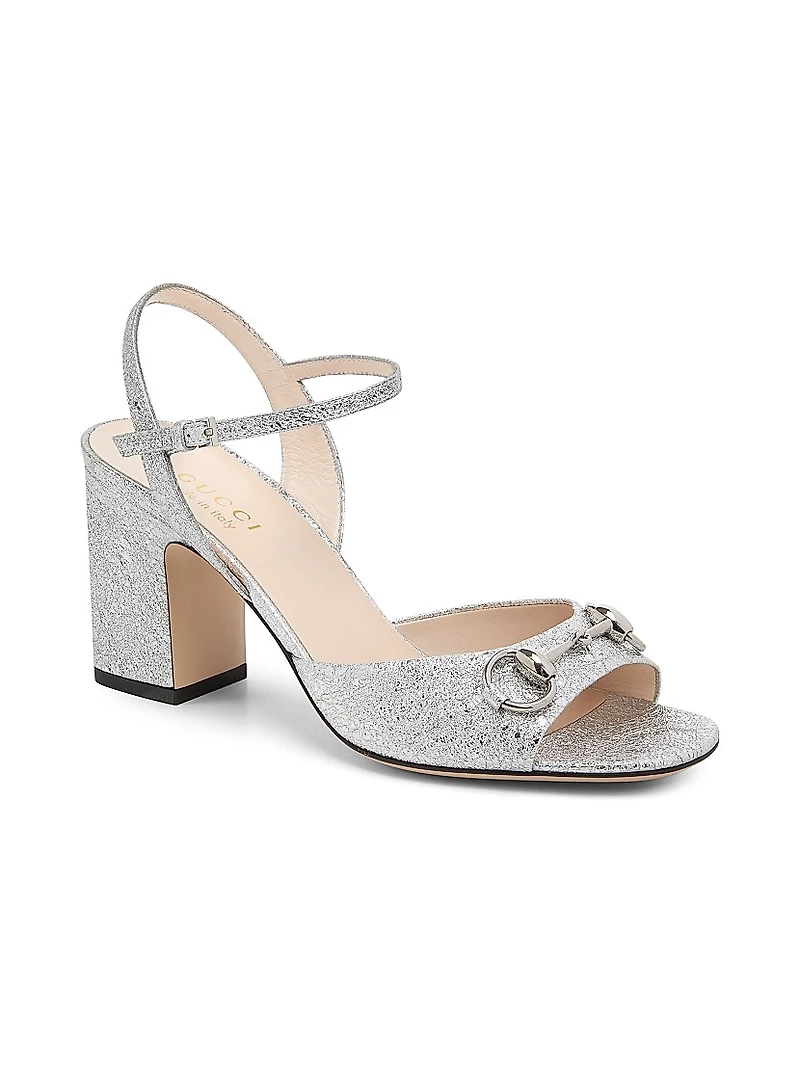 Lady Horsebit Metallic Sandals
