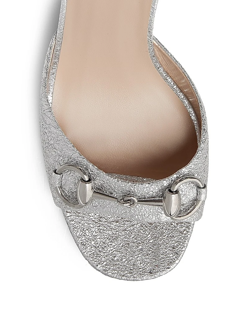 Lady Horsebit Metallic Sandals