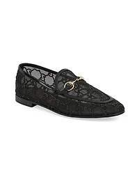 Jordaan Beaded GG Mesh Loafers