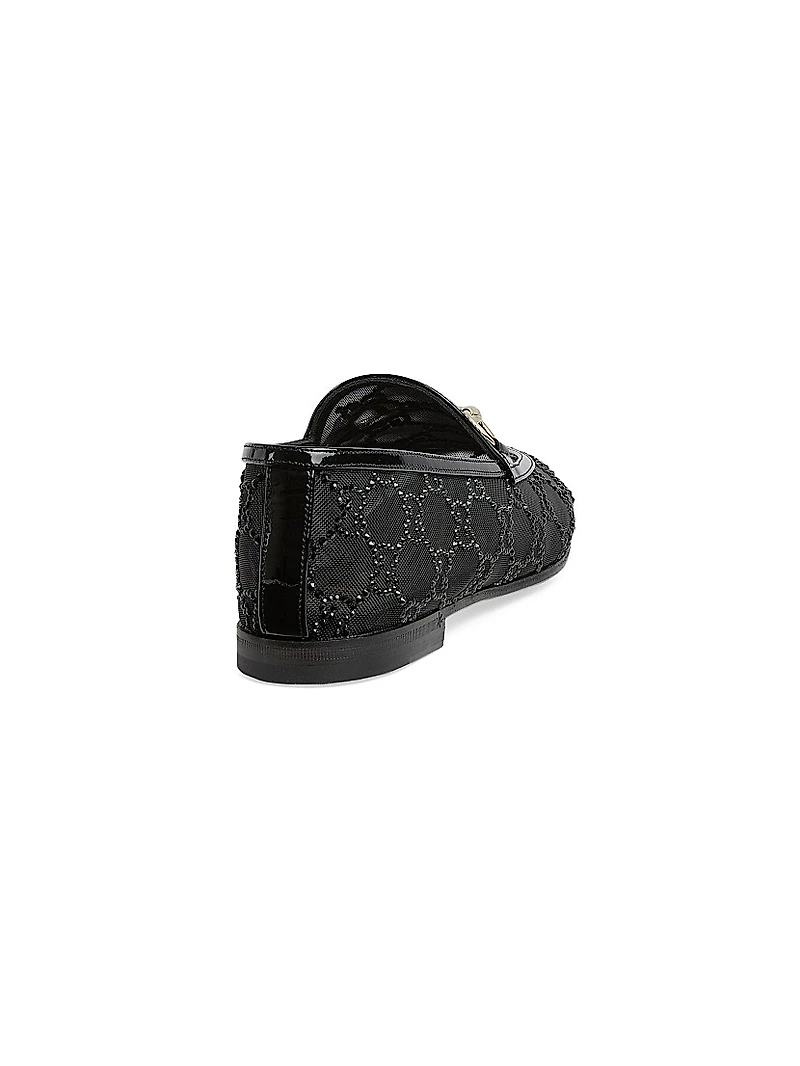 Jordaan Beaded GG Mesh Loafers