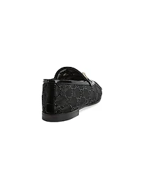 Jordaan Beaded GG Mesh Loafers