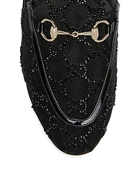 Jordaan Beaded GG Mesh Loafers