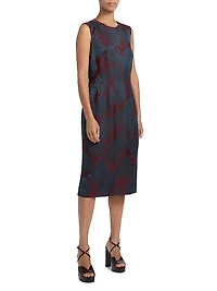 Delavina Jacquard Sheath Dress