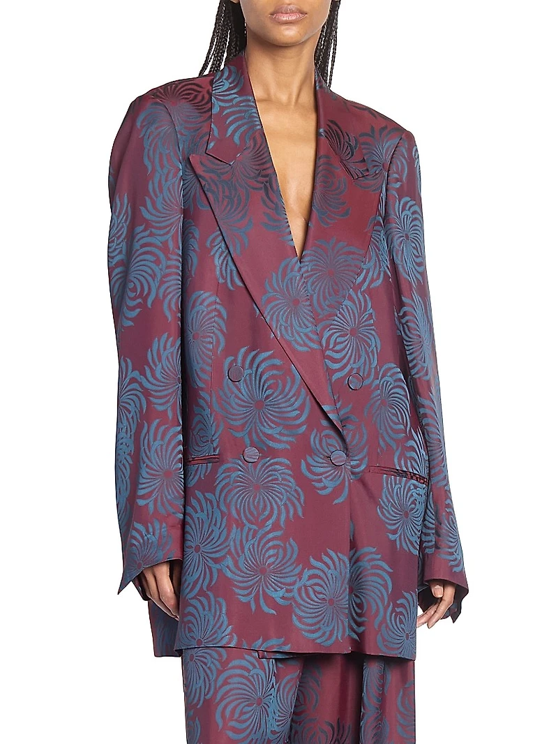 Blink Jacqaurd Double-Breasted Blazer