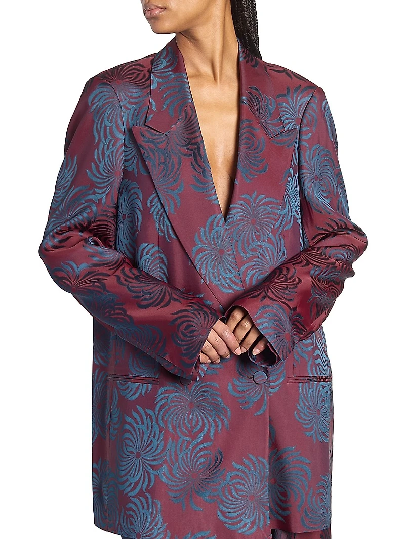 Blink Jacqaurd Double-Breasted Blazer