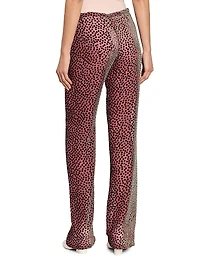 Polka Dot Silk-Blend Pants