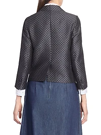 Printed Wool-Blend Jacquard Blazer