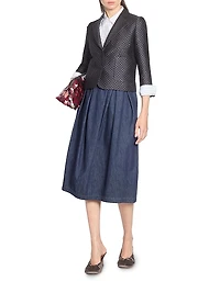 Printed Wool-Blend Jacquard Blazer