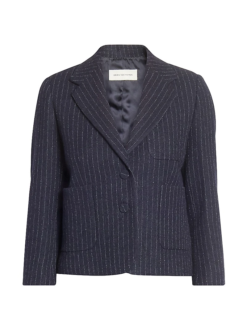 Bamis Pinstripe Wool Blazer