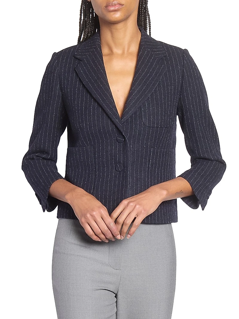 Bamis Pinstripe Wool Blazer