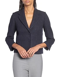 Bamis Pinstripe Wool Blazer