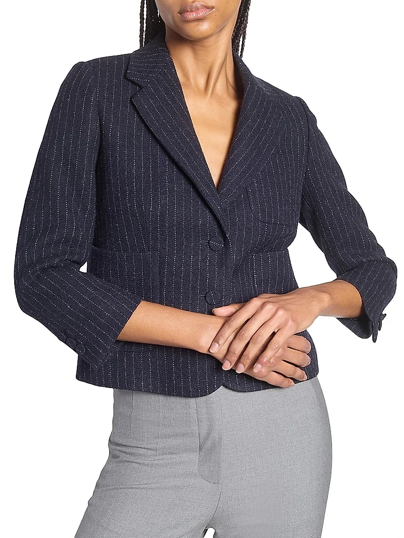 Bamis Pinstripe Wool Blazer