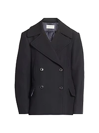 Vafel Double-Breasted Wool-Blend Oversized Jacket
