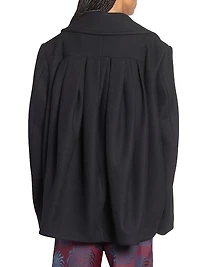 Vafel Double-Breasted Wool-Blend Oversized Jacket