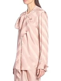 Curbi Striped Silk Blouse