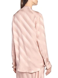 Curbi Striped Silk Blouse