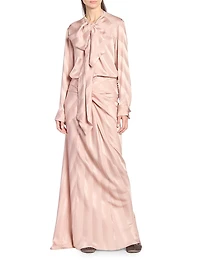 Curbi Striped Silk Blouse