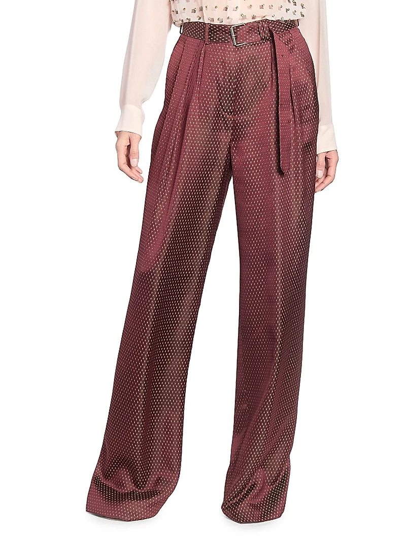 Peaches Printed Jacquard Pants