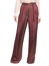 Peaches Printed Jacquard Pants
