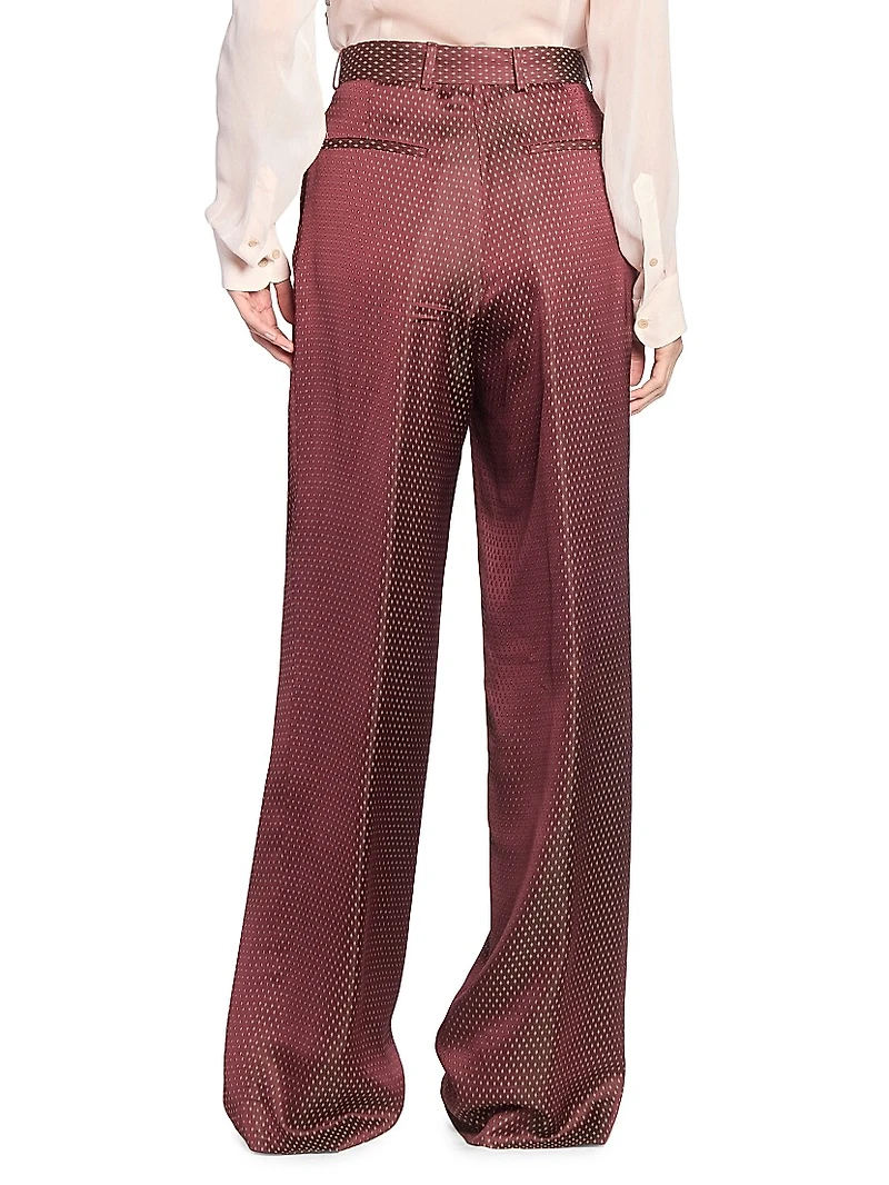 Peaches Printed Jacquard Pants