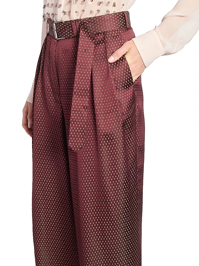 Peaches Printed Jacquard Pants