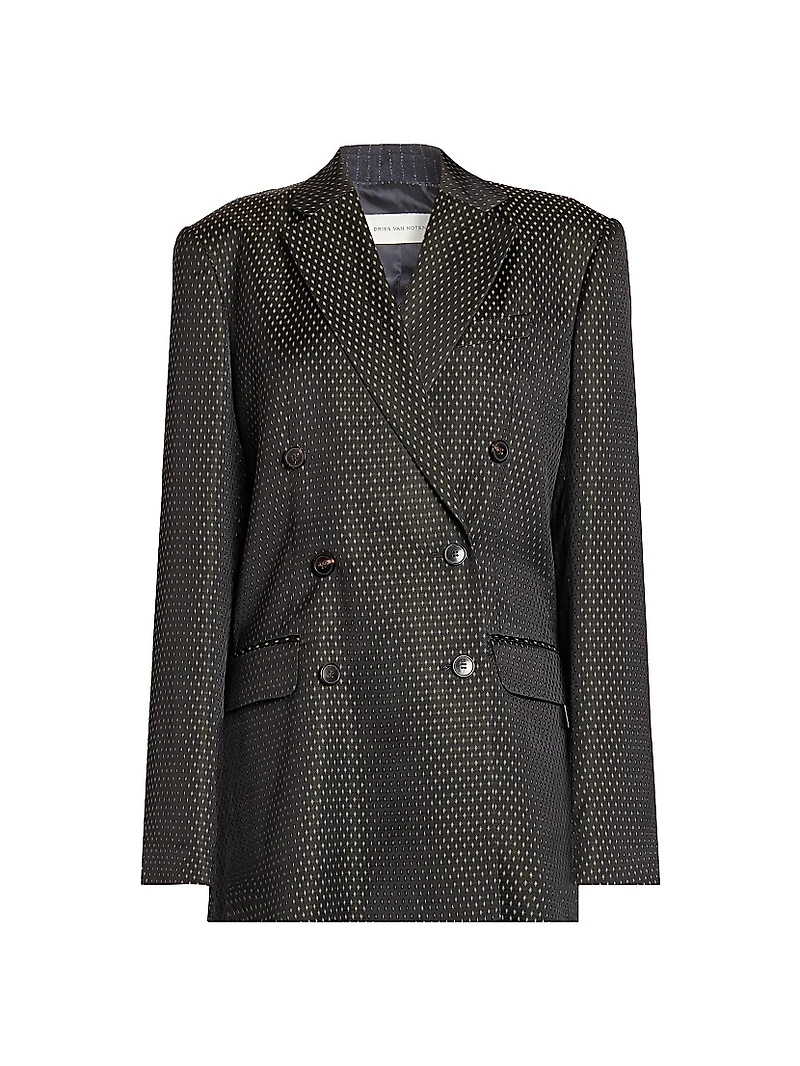 Bastis Jacquard Double-Breasted Blazer