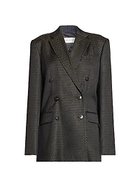 Bastis Jacquard Double-Breasted Blazer
