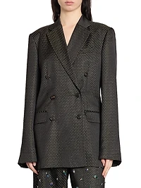 Bastis Jacquard Double-Breasted Blazer