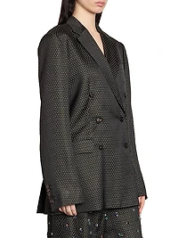 Bastis Jacquard Double-Breasted Blazer