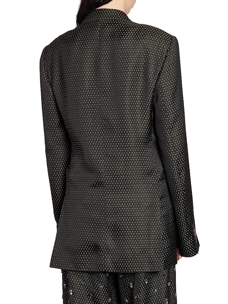 Bastis Jacquard Double-Breasted Blazer