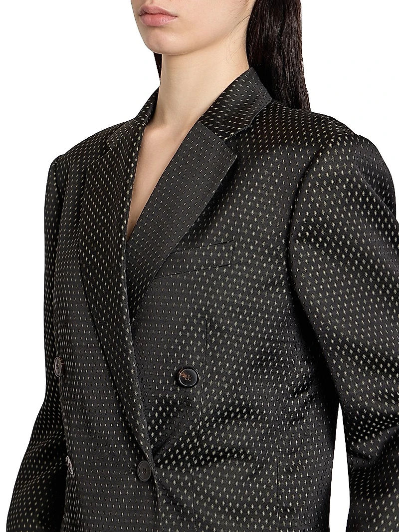 Bastis Jacquard Double-Breasted Blazer