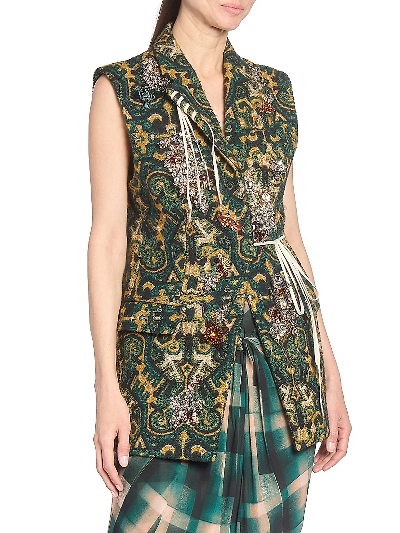 Bimbila Embellished Jacquard Blazer