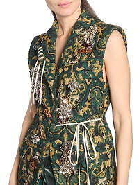 Bimbila Embellished Jacquard Blazer