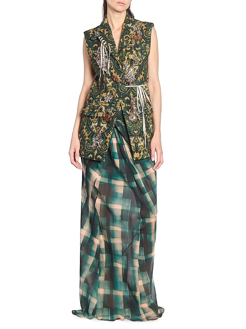 Bimbila Embellished Jacquard Blazer