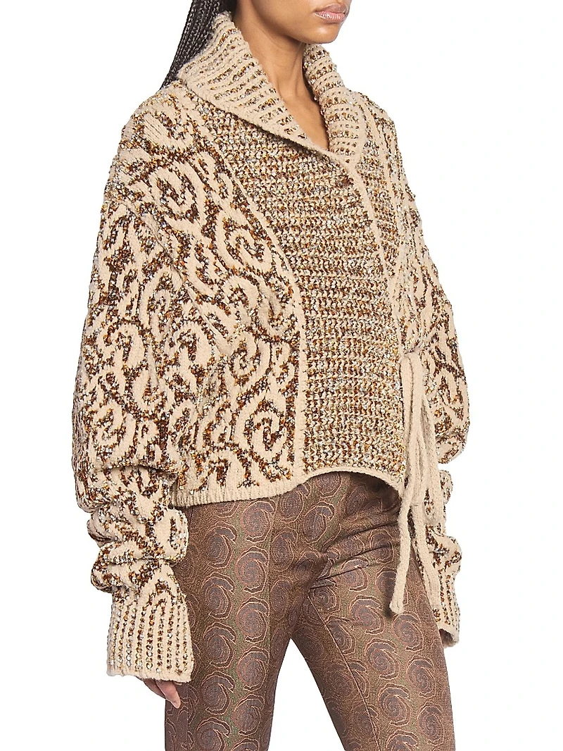 Tekla Embellished Wool-Blend Sweater