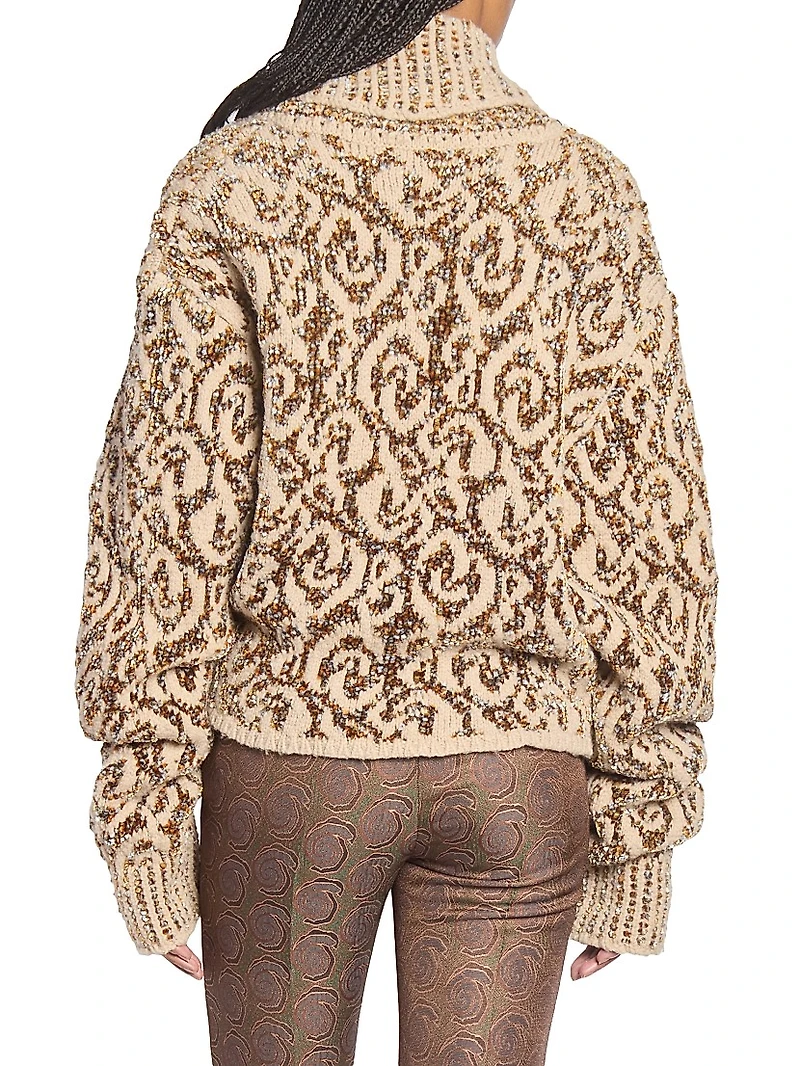 Tekla Embellished Wool-Blend Sweater