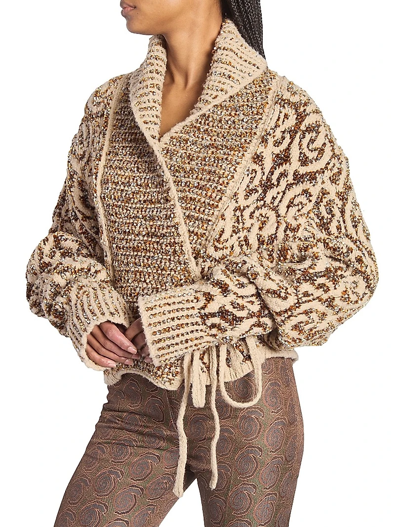 Tekla Embellished Wool-Blend Sweater